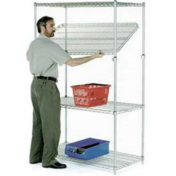 Poly-Z-Brite Quick Adjust Wire Shelving, Clear Epoxy - 72 x 24 x 86 in.