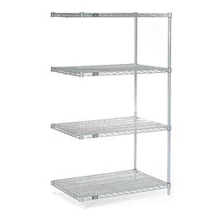 Poly-Z-Brite Wire Shelving Add-On - Clear - 24 x 18 x 63 in.