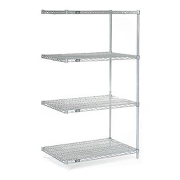 Poly-Z-Brite Wire Shelving Add-On - Clear - 24 x 18 x 63 in.