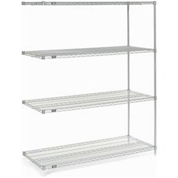 Poly-Z-Brite Wire Shelving Add-On - Clear - 60 x 24 x 86 in.