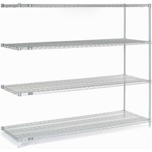 Poly-Z-Brite Wire Shelving Add-On - Clear - 72 x 24 x 63 in.