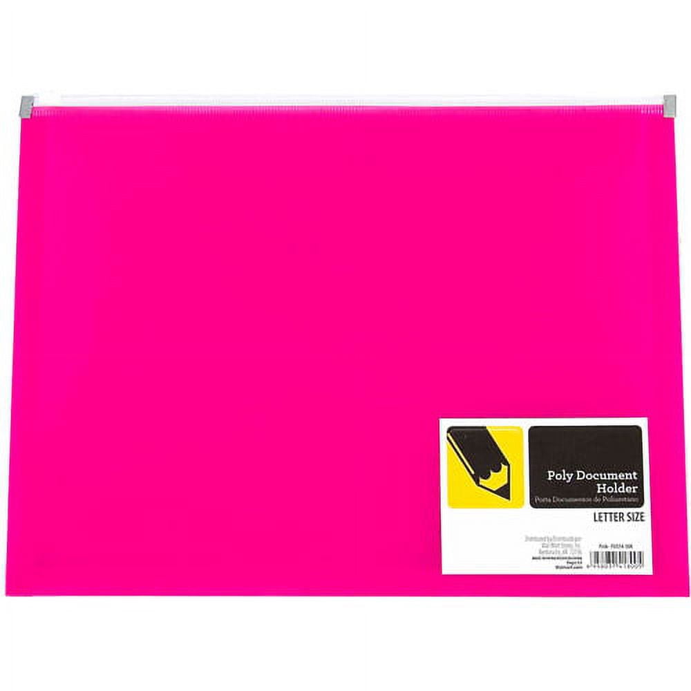 Poly Zip Document Holder, Letter Size, Available in Multiple Colors