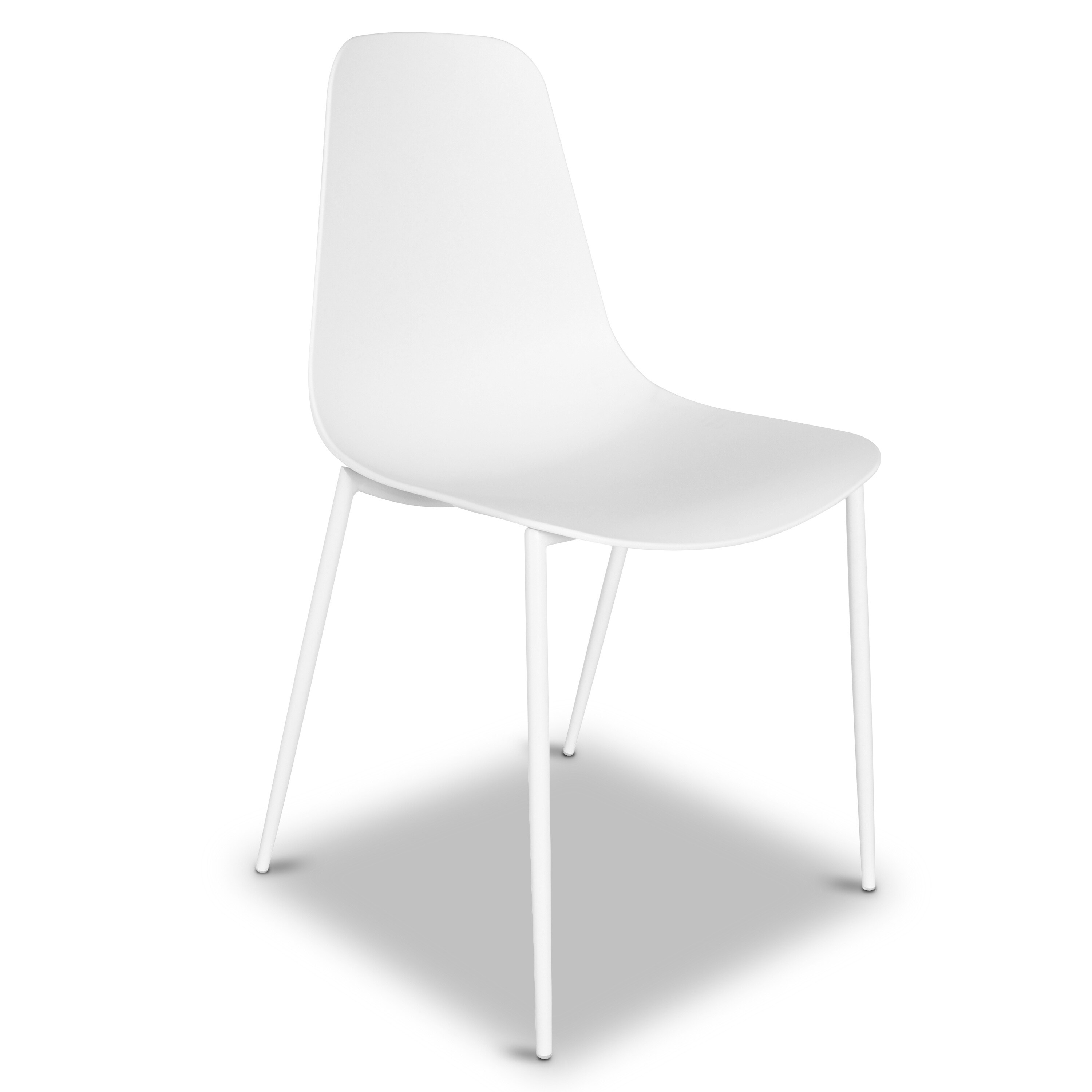 Poly and Bark Isla Modern Chairs (Set of 4) White