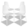 thumbnail image 1 of Poly and Bark Poly & Bark Isla Modern Dining Chairs (Set of 4) - Indoor or Outdoor Use White, 1 of 5