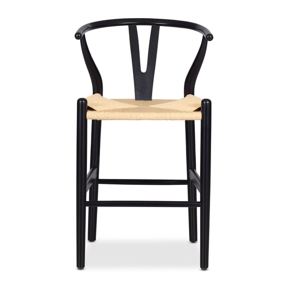 Poly and Bark Weave Counter Stool in Black
