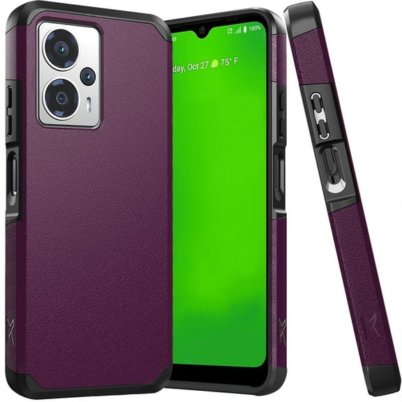 [PolyBag] Tough Hybrid Case for Cricket Outlast 5G 2024 - Dark Purple