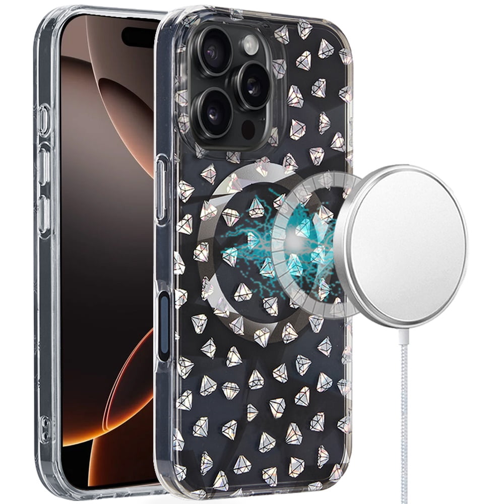 [PolyBag] For iPhone 16 6.1 inch Magnetic Double Layer IMD Design Case ...