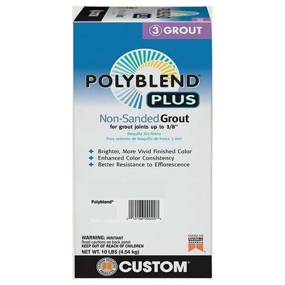 Polyblend Polyblend Plus Unsanded Grout - Stain Resistant - 10 lb, White