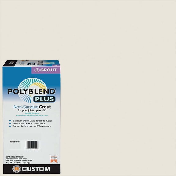 Polyblend Polyblend Plus Unsanded Grout - Stain Resistant - 10 lb, White