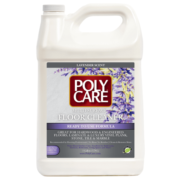 PolyCare Multi-Surface Floor Cleaner, Lavender Scent, 1 Gallon (3.78L) - Ready to Use, No Rinse, Residue-Free