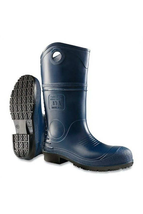 PolyGoliath Rubber Boots, Steel Toe, Men's 11, 16 in Boot, Polyblend/PVC, Black/Gray | Bundle of 2 Pairs