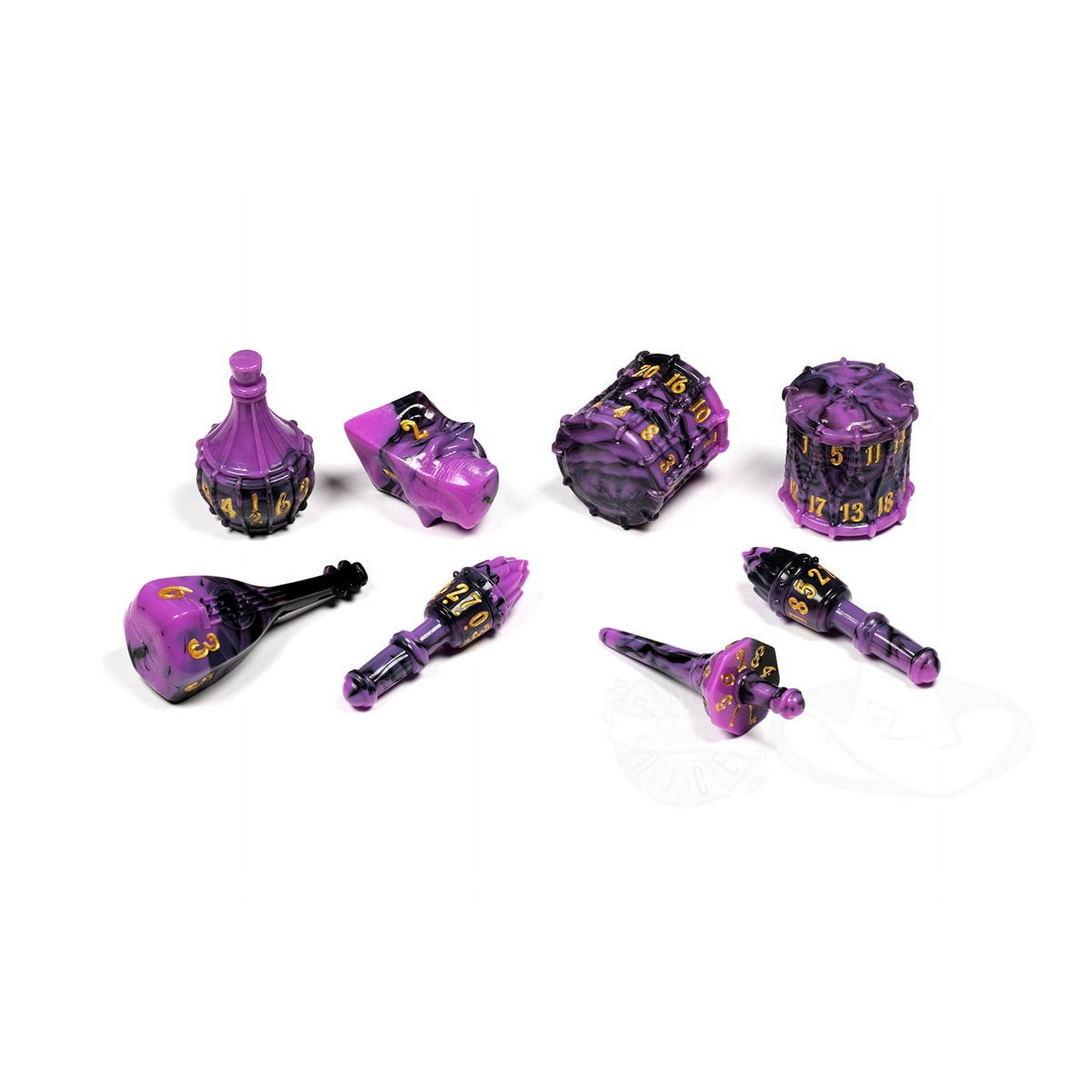 PolyHero Bard 8 Dice Set Violet Lullaby