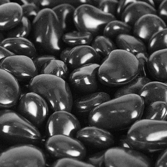 PolyPebbles Polished Composite Decorative Stones | Triple The Coverage of Natural Stone | 100% Recycled Materials + Nature Friendly | Won't Fade or Crack | Small (.5" - 1") Size | 2.4 Lbs Black - Bla