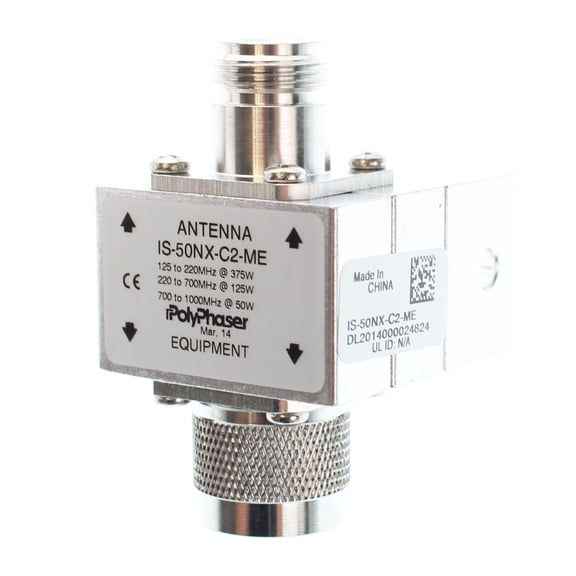 PolyPhaser IS-50NX-C2-ME Flange Surge Arresstor, N-Male to N-Female