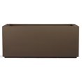 thumbnail image 1 of PolyStone Milan Tall Modern Outdoor/Indoor Rectangular Trough Planter, Lightweight, Heavy Duty, Weather Resistant, Polymer Finish, Commercial and Residential, 46"L x 17"W x 19"H, Chocolate Brown, 1 of 7