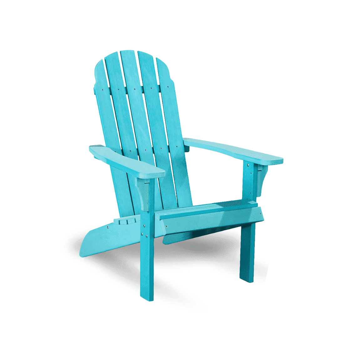 Blue Poly Lumber All-Weather Adirondack Chair with Arms