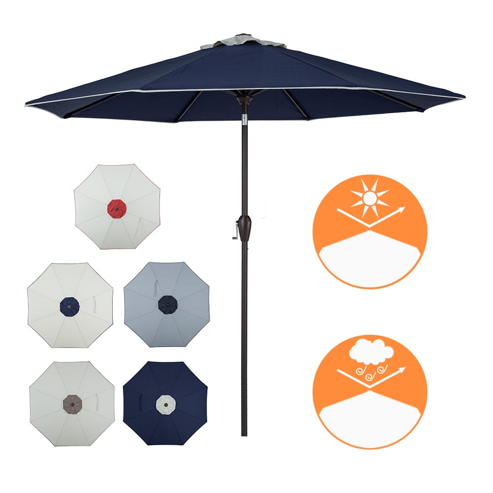 PolyTEAK Outdoor Patio Umbrella, Fade Resistant Outdoor Umbrella with