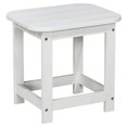 thumbnail image 1 of PolyTEAK Outdoor Side Table for Patio, Real Wood Look, All Weather Patio Furniture, Outside End Table for Backyard, Porch, Fire Pit (White), 1 of 5