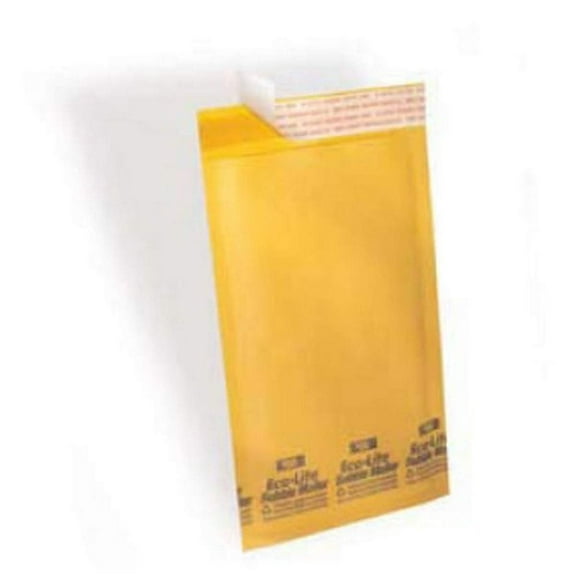 Polyair Eco-lite #1 ELSS1 Golden Kraft Self Seal Bubble Mailer, 7 1/4" x 12" Case of 100