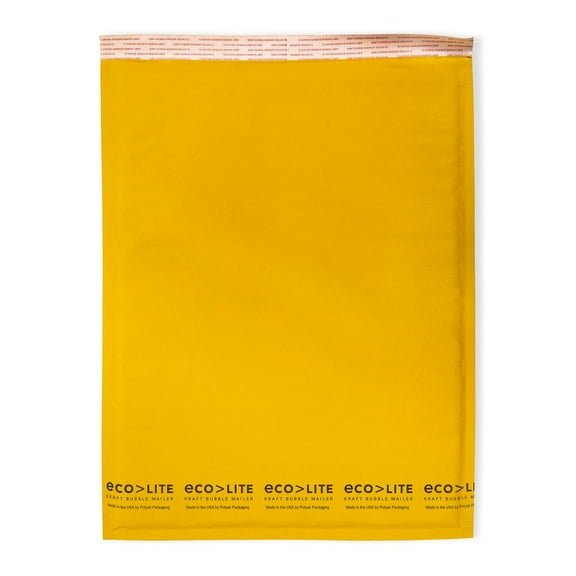 Polyair Eco-lite #5 ELSS5 Golden Kraft Self Seal Bubble Mailer, 10 1/2" x 16" (Case of 100)