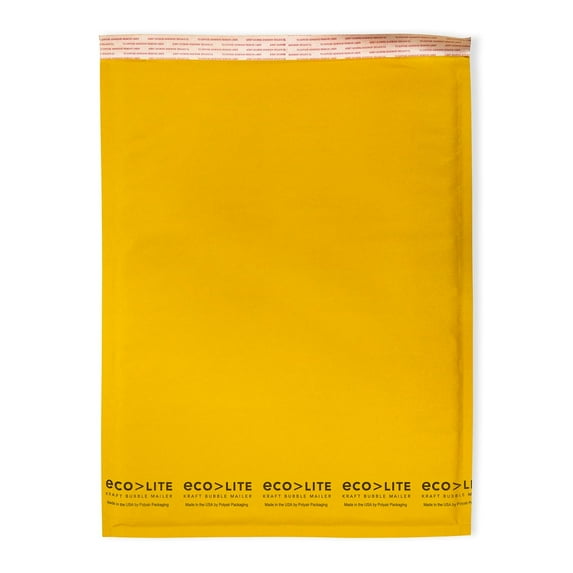 Polyair Eco-lite #5 ELSS5 Golden Kraft Self Seal Bubble Mailer, 10 1/2" x 16" (Case of 100)