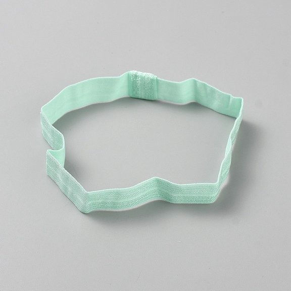 Polyamide Elastic Headbands Hair Accessories for Women Girls Turquoise 177x16x2.5~5mm