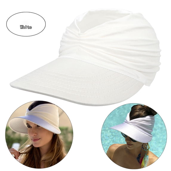 Polyamide Sun Protect Wide Brim Sunhat Women Outdoor Summer Hat Open Top Hollow Cap Adult Sun Visor Hat Travel Seaside Beach Hat