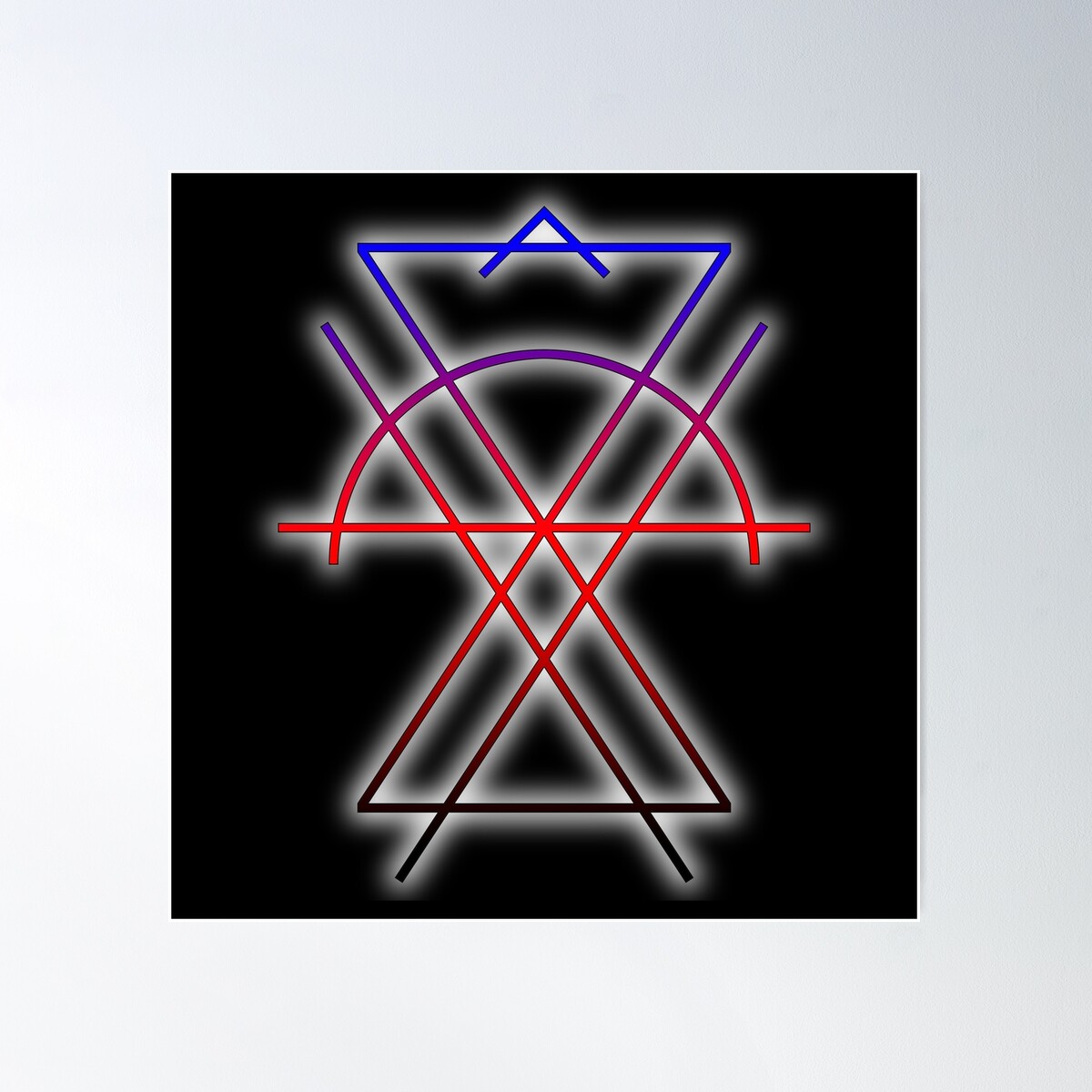 Polyamorous "Healing" Pride Sigil Poster Wall Art, Modern Wall Decor ...