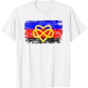 Polyamorous Infinity Symbol Polyamory Flag Throuple T-Shirt