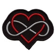 thumbnail image 1 of Polyamorous Love Symbol Patch LGBTQ+ Embroidered Iron On, 1 of 2