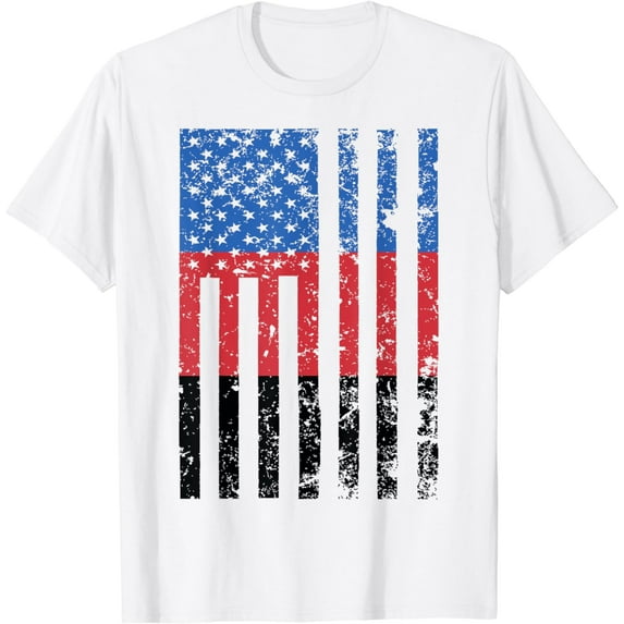 Polyamory Pride Flag USA American Flag Polyamorous T-Shirt