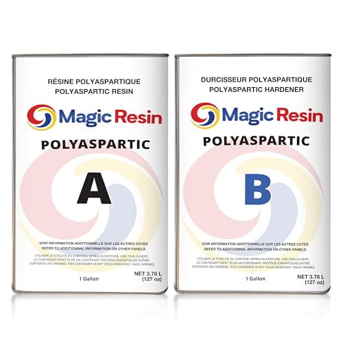 | Polyaspartic Aliphatic Polyurea Floor Coating System | Clear & UV Stable | 2 Gallon | Ultra Durable & Excellent Resistance to Abrasion and Chemical$$