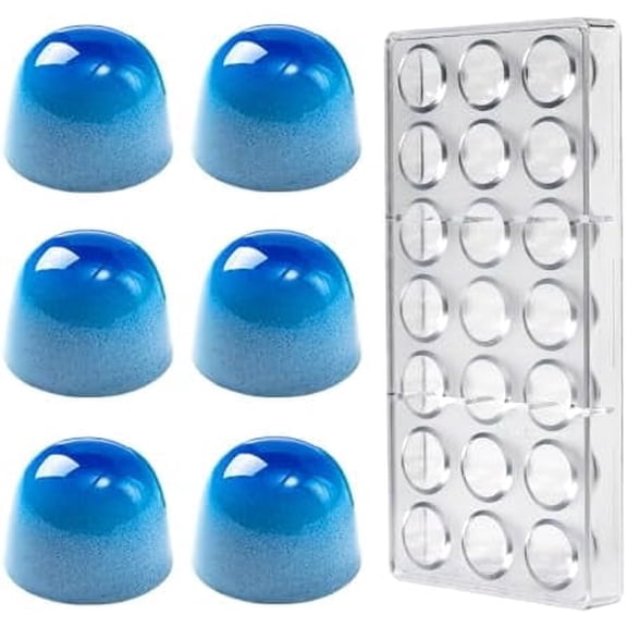 Polycarbonate Bullet Shape Chocolate Mold - 21 Cavity (12g Each) - for Bonbons, Candy, Baking - Pastry Tool$$Home Decor, Kitchen, & Other