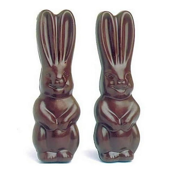 Polycarbonate Chocolate Mold: Big-Eared Rabbit. 2 pc. Front & Back. Makes 6 solid rabbits 5" Tall