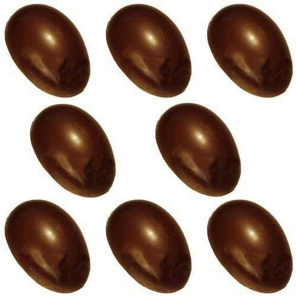 Polycarbonate Chocolate Mold Half-Egg 3-7/8" x 2-5/8" x 1-1/4" High, 8 Cavities Buy 2 Molds to Make Whole Eggs