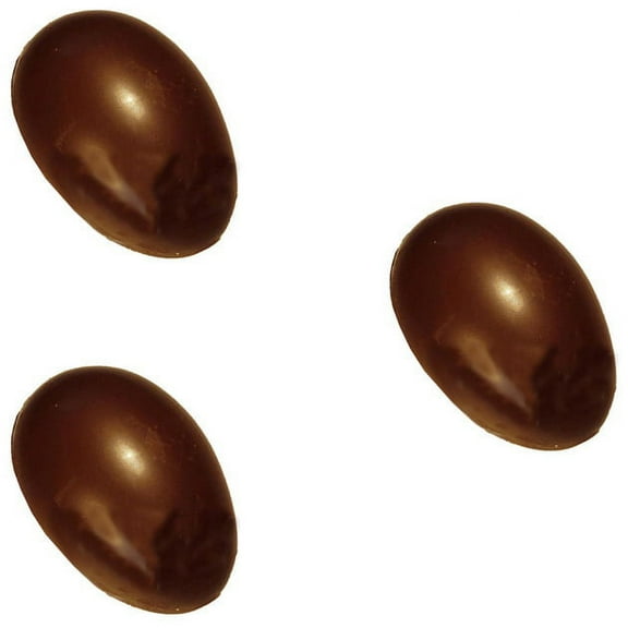Polycarbonate Chocolate Mold Half-Egg 6" x 4-1/8" x 2-1/8" High, 3 Cavities. Buy 2 Molds to Make Whole Eggs