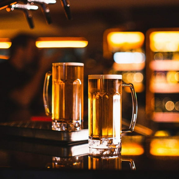 Polycarbonate Drinkware dia.3.25" h:6.75" 19 oz. Round Clear Polycarbonate Beer Mug (Set of 6)