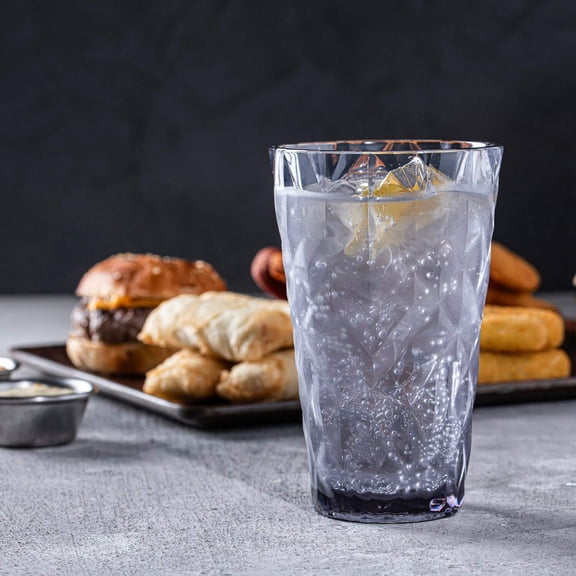 Polycarbonate Drinkware dia.3.5" h:5.5" 14 oz. Round Charcoal Polycarbonate High-Ball (Set of 6)