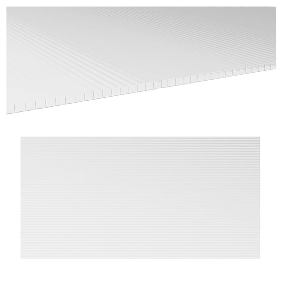 Polycarbonate Greenhouse Panels 10 Pack, 47.2"x23.6", UV Protected Twin-Wall Polycarbonate Sheet for Greenhouse, DIY Projects, Garden Covering
