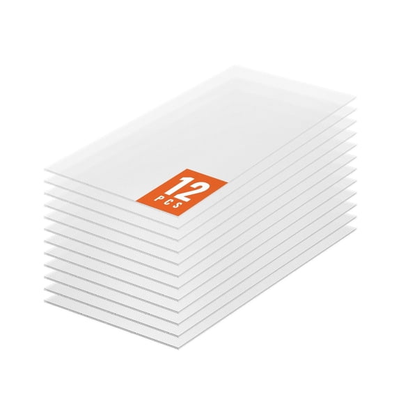Polycarbonate Greenhouse Panels 12 Pack - 2'x4'x0.24'', UV Protection Roofing Sheets - Clear Corrugated Plastic for Greenhouse, Garden, & More