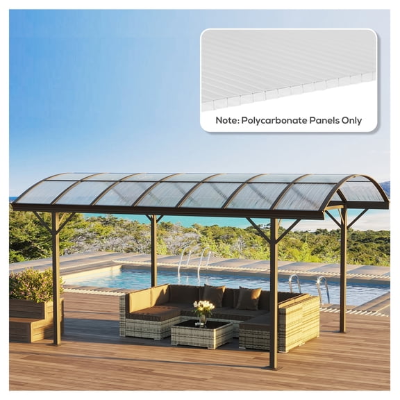 Polycarbonate Greenhouse Panels, 14 Pack 4'x2' UV Protected Twin-Wall, Clear Roofing Sheets for Greenhouse Replacement, Patio Cover, Pool Enclosure
