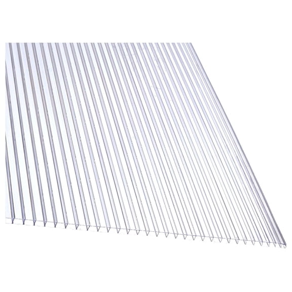 Polycarbonate Panel, Layer 4mm Sheet, 1 Pack, 2' (W) X 6' (L)- Cold-Flexible, Clear, Strong Impact and Shatterproof - All-Weather Outdoor Garden and Greenhouse Covering