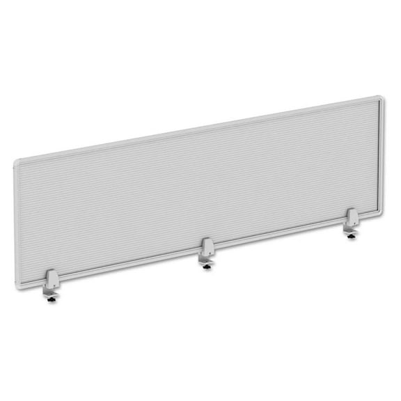 Polycarbonate Privacy Panel 65x18 Silver - Desk Partition for Home & Office - Lightweight, Waterproof, Impact Resistant, Tool-Free Installation