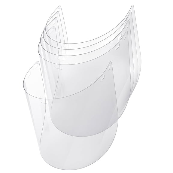 Polycarbonate Replacement Face Shields  Protective Clear Visor for Headgear, 5 Pack