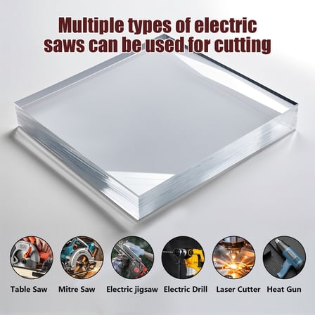 Polycarbonate Sheet, 12"x12"x0.08" Clear Flexible Plastic Panel - UV, Impact, Weather Resistant, Easy-Cut for Craft, Picture Frames, DIY Project