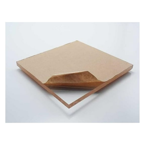 Polycarbonate Sheet Clear 1/4" (6mm) 24" x 24" - Shatter Resistant Plastic Plexiglass Replacement, Tough Durable Transparent Acrylic Panel for DIY Projects & Glazing