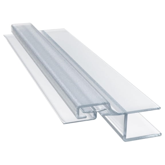 Polycarbonate Strike and Door "h" Jamb with Vinyl Insert for 180 Degree for 3/8" Glass - 95 in long 3/8" (10 mm)