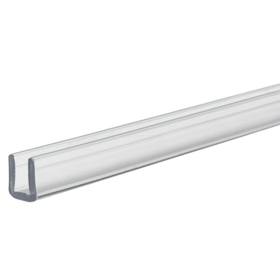 Polycarbonate U-Channel - 0.400" Outside Height x 0.490" Outside Width x 1 ft. Long