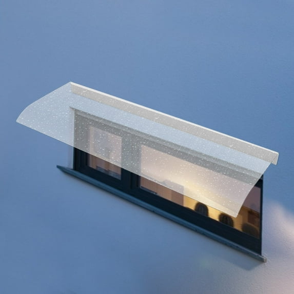 Polycarbonate Window Door Awning Canopy UV Rain Cover for Front Door/Porch Patio Clear 15.8*39.4"