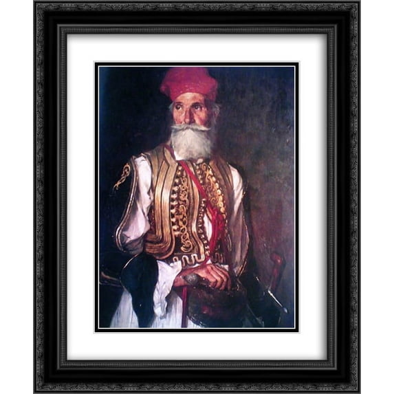 Polychronis Lembesis 2x Matted 20x24 Black Ornate Framed Art Print 'Captain Ben'